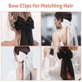 thumbnail image 4 of 2PCS Large Hair Bows for Girls French Barrette Bowknot with Long Tail for Women, 4 of 4