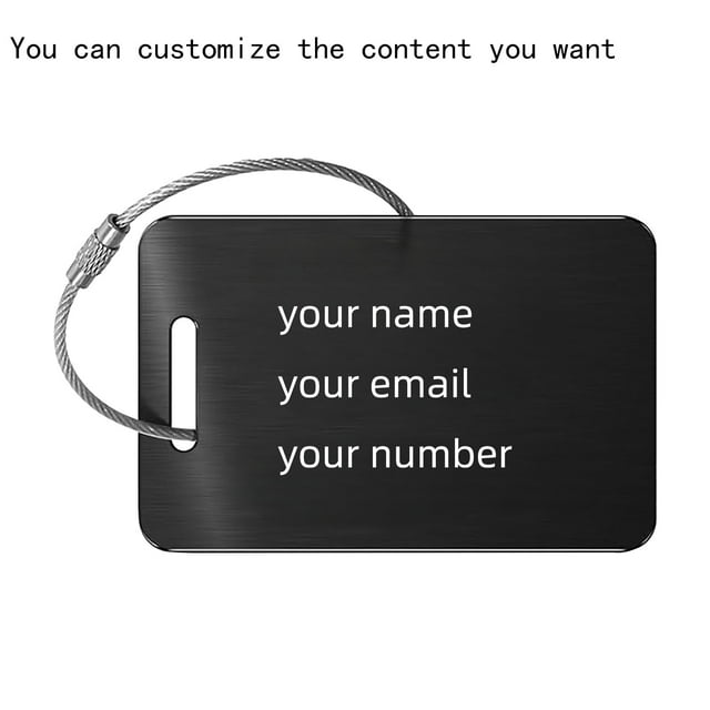Hearth & Gear Customized Stainless Steel Luggage Tags: Personalize Your Suitcases And Bags With Your Text Custom Initial Text Name ID Number Diy Crafts for Girls Ages 12 - 14 DIY Arts Arts And Crafts