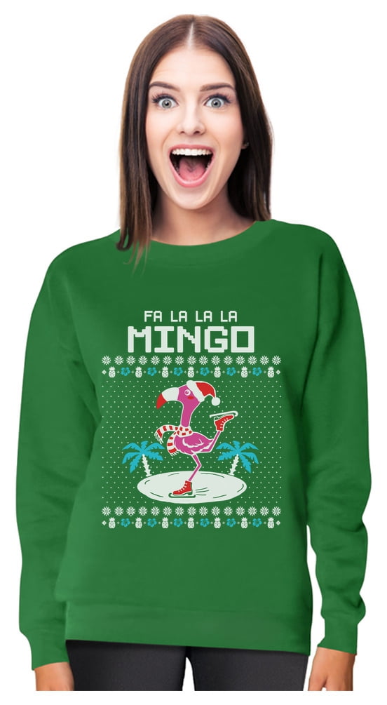 flamingo christmas sweater walmart