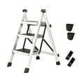 thumbnail image 2 of Ximing Kitchen Ladder Step Ladder Indoor Outdoor Sturdy Carbon Steel Stepladder Home Portable Multifunctional Kitchen Folding Ladder white, 2 of 10