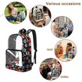 thumbnail image 4 of FKELYI Hippie Flower Cat Print Clear Backpacks for Elementary Student 17 Inch Schoolbag Transprent School Bookbag Boys Girls Casual Daypack Lightweight Travel Bags, 4 of 7
