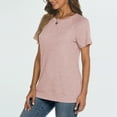 thumbnail image 6 of SUNBS T Shirts for Women Short Sleeve Crew Neck Plain Tee Casual Summer Top Women Blouses, 6 of 7