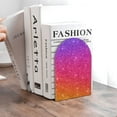 thumbnail image 6 of KLL Holiday Shiny Print Wood Book Ends for Shelves,1 Pair Wood Bookends Book Holder Stand Decorative, Book Stoppers for Heavy Duty Books CD File Video Games, 6 of 8