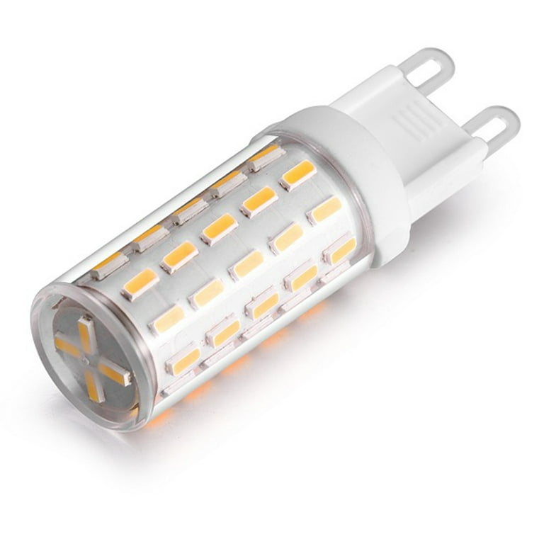 Rosnek G9 Led LED Bulb 4W SMD 4014 Corn High LED Light AC110-240V Flicker 10 54LEDs Pack, Bulb for White Power No Light, Crystal Spotlight