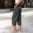 thumbnail image 6 of Casual Pants for Women 2026 Loose Fashion Tencel Denim Cropped Trousers with Pockets 7/8 Length Daily Wear Grey Womens Slacks, 6 of 6
