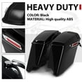 thumbnail image 5 of Kojem Extended Saddle Bags For 1993-2013 Harley Tour Gloss Black W/ Speaker Lids Latch Key, 5 of 14