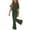 Army Green, variant on Girls Clothes 2 Piece Outfits Summer Crewneck Short Sleeve T Shirts with Flare Pants Casual Clothing Set 5-15 Years