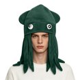 thumbnail image 3 of lcziwo Women's Plush Squid Halloween Hat Solid Color Masquerade Cosplay Party Funny Caps, 3 of 7