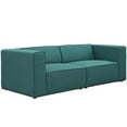 thumbnail image 2 of Modway Mingle 2 Piece Upholstered Fabric Sectional Sofa Set in Teal, 2 of 4