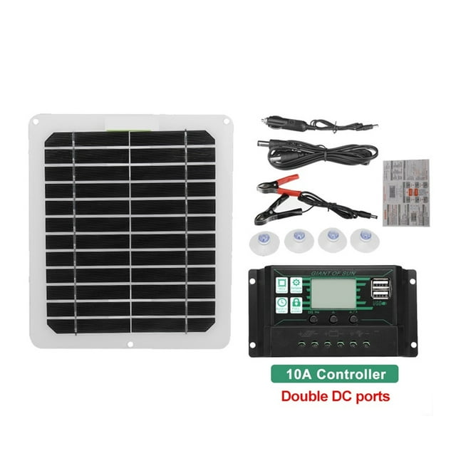 Portable Solar Panel 12V 50W Solar Cells Charger USB Dual DC 100A Solar Controller Kit Complete For Home Camping Car RV Boat ,Easy to Install