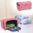 thumbnail image 3 of 1 Pcs Portable Toiletry Bag, anging Makeup Cosmetic Organizer with Compartment–Waterproof Toiletries Case for Bathroom, Shower, Gym, Camping, Vacation 9.84 x 5.11 x 5.51", 3 of 9