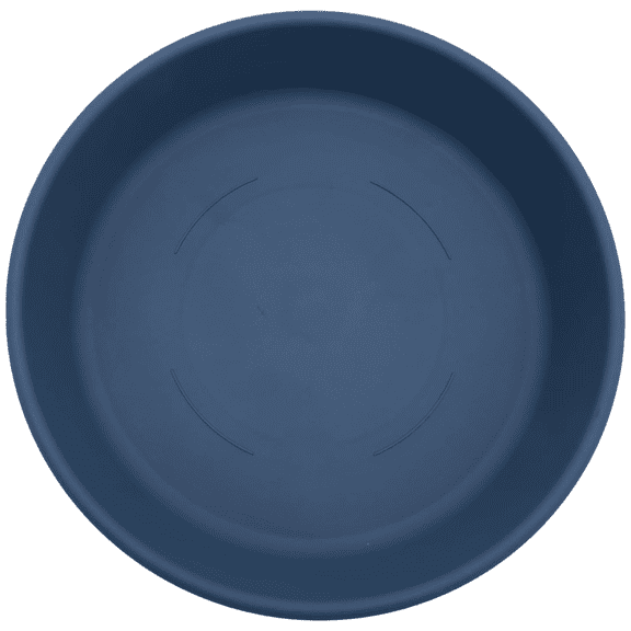 Prichor 8 Inch Plastic Plant Saucer Tray, Traditional Design Plant Pot Tray for Water Drainage, Durable Round Plant Saucer for Indoor and Outdoor Use, Slate Blue