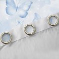 thumbnail image 4 of jejeloiu Butterfly Black Out Curtains,Rustic Animal Curtains Pack of 2 (42x63 Each),Gradient White Blue Bedroom Curtains For Girls,Breathable Home Decor, 4 of 6