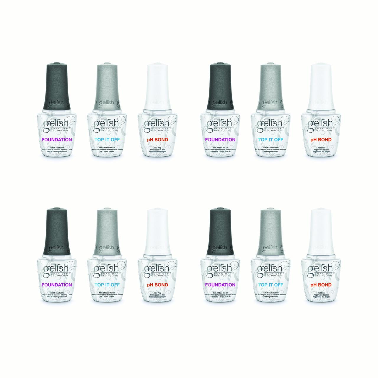 Gelish Terrific Trio Essentials Soak Off Gel Nail Polish Kit, 15 mL (4