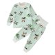 thumbnail image 1 of Gibobby Conjunto de dos piezas de ropa para bebé y niños pequeños, Niñass, invierno, estampados de animados, conjunto para niños(Verde, 3-4 Años ), 1 of 5