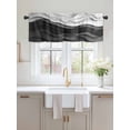 thumbnail image 2 of Valances for Windows Black White Rod Pocket Cafe Window Treatments Valance Curtains for Kitchen Bathroom Laundry Basement Windows 54"x18", 2 of 9