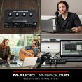 thumbnail image 3 of M-Audio MTRACKDUO 2 Channel USB Audio Interface with with 2 Mic-Line-Instrument Inputs, Phantom Power, USB Bus Power & Bundled Software, Black, 3 of 8