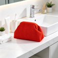 thumbnail image 3 of TAROFIIH Women’s Polyester Cosmetic Bag – Portable Crocheted Handbag, Dumpling-Shaped Striped Pleated Cloud Clutch, Evening Purse for Travel, Parties and Weddings, 3 of 6