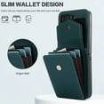 thumbnail image 7 of Allytechgroup Galaxy Z Flip 6 Case with Wallet for Girls Women, RFID Blocking Detachable Shoulder Strap Cards Holder Slim Case Cover for Samsung Galaxy Z Flip6, Green, 7 of 7