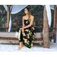 thumbnail image 5 of LA LEELA Women's Casual Slit Maxi Strapless Dresses Summer Tube Dress One Size Black, Floral, 5 of 5