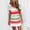 Red, variant on ZHOGXU Women's Dress Sleeveless V Neck Striped Print Drawstring Fashion Comfortable Dresses With Pockets For Casual Daily Wear,Hot Pink,L