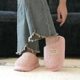 thumbnail image 4 of Yarkasie Slippers for Women Men, Soft Thick Memory Foam Slippers, Fuzzy Bedroom House Shoes Indoor, Pink Size 8.5, 4 of 9