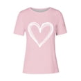 thumbnail image 4 of Timegard Tops for Women Crew Neck Short Sleeve Print Fitting Comfy Casual Tee Tops Drop Shoulder Summer, 4 of 4