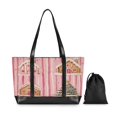 thumbnail image 7 of FORMRS Canvas Laptop Tote Bag for Women with 15.6" Computer Compartments Shoulder Handbag, Gingerbread Houses, 7 of 7