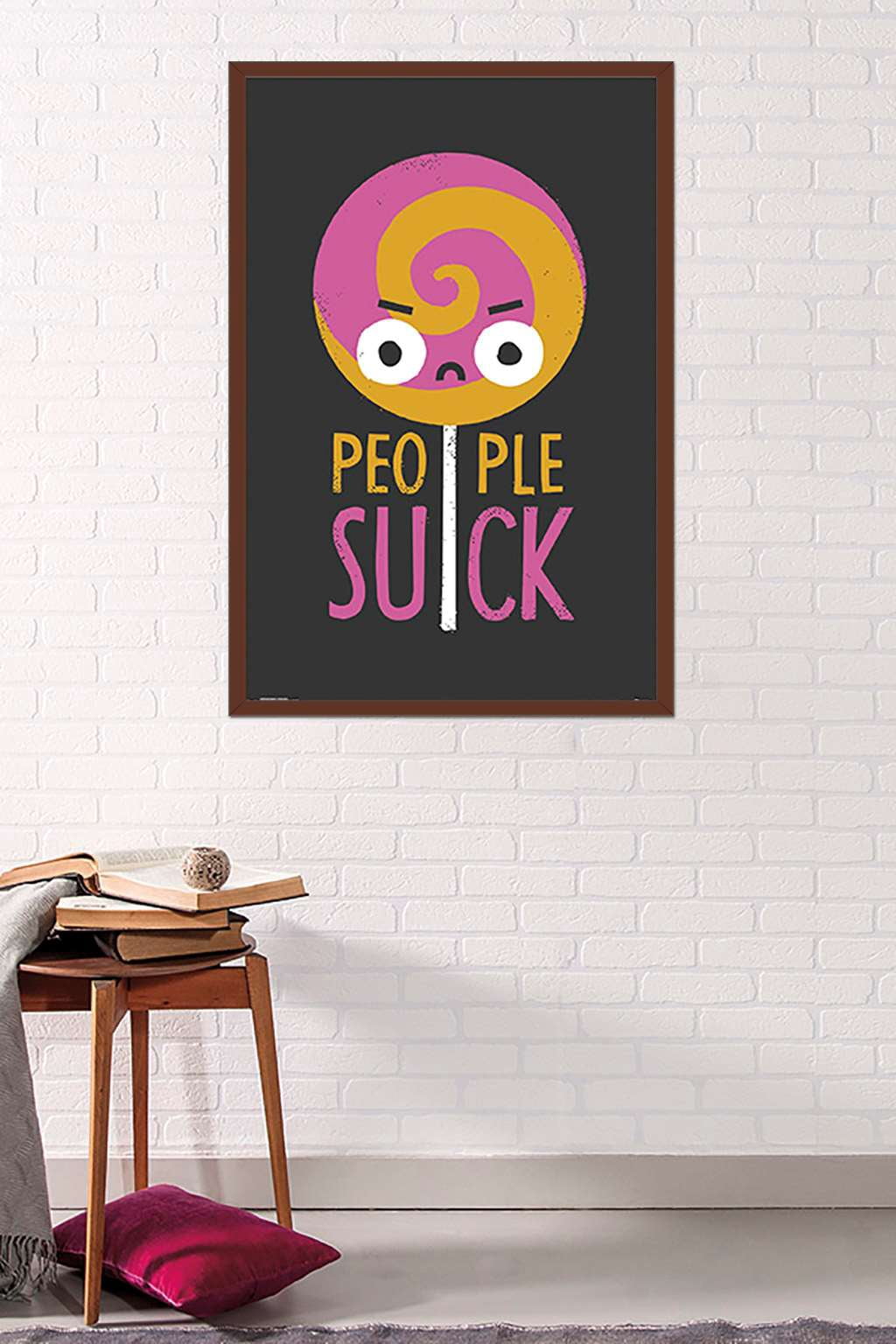 DaVid Olenick - People Suck Wall Poster, 22.375" x 34", Framed