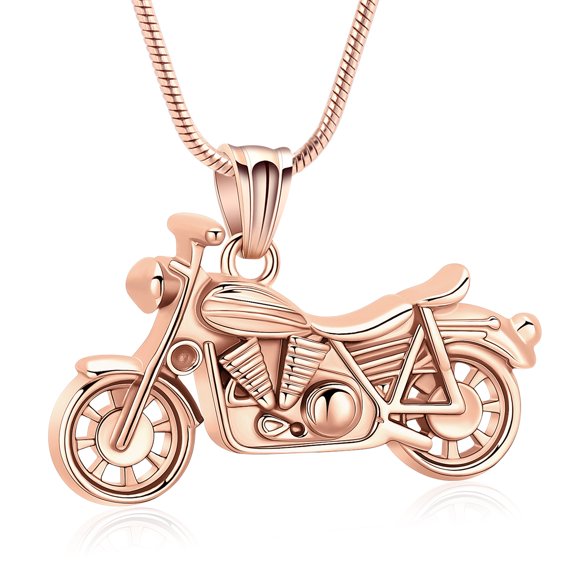 Men's Motercycle Urn Pendant Cremation Jewelry for Ashes Holder Memory Necklace Memorial Jewelry