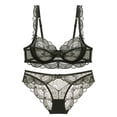 thumbnail image 1 of Nsendm Women's Lace Lingerie Set, Green, 80B, 1 of 2