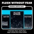 thumbnail image 4 of DUDE Wipes Odor Destroyer Flushable Wipes - Extra-Large Adult Wet Wipes - 3 Pack (144 Count) - Deodorizing, Lightly Scented, Controls Odor for up to 24 Hours - Septic and Sewer Safe, 4 of 17