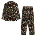 thumbnail image 7 of FOR U DESIGNS Flower Hummingbird Pajama Sets for Women 2 Piece Button Up Long Sleeve Button Pajamas Tops for Women Size XS Womens Nightwear Sets Button Front Sleepwear, 7 of 7