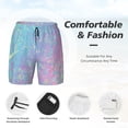 thumbnail image 6 of Picia Fantasy Gradient pattern Mens Swim Trunks with Compression Liner Stretch Beach Shorts Quick Dry with Zipper Pockets No-Chafing Board Shorts-3X-Large, 6 of 9