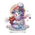 thumbnail image 4 of Juego 2 Decoraciones Escritorio Con Pintura Diamantes Redondos Y Forma Especial Muñeco Nieve Invierno (#4), 4 of 4