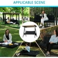thumbnail image 3 of Porch Swing Cushions,Outdoor Cushions 3 Seater Replacement with Backrest, Waterproof Thickened Bench Cushion with Ties for Porch, Patio,Outdoor, Backyard and Garden (Black 60 * 40 in), 3 of 15