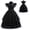 Black, variant on Lstmmwd Black Dress Up Costume for Girls Birthday Party Halloween Cosplay Outfit with Accessories 3-12Y