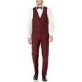 thumbnail image 2 of Adam Baker by Statement Men's Single Breasted Three Piece Shawl Collar Tuxedo - Burgundy - 46R, 2 of 14
