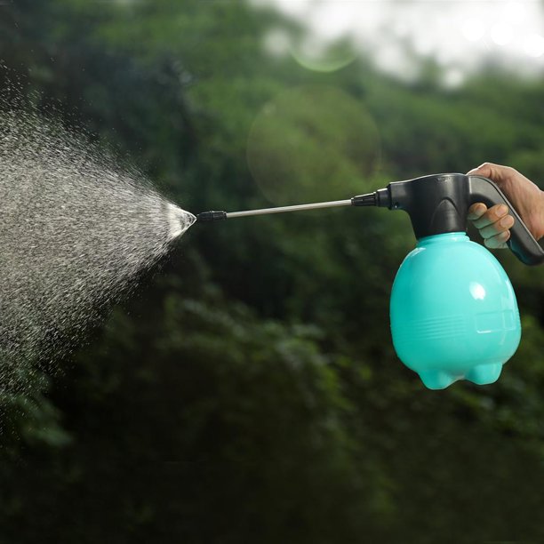 eléctrica de 2.5L, de pulverización de nieb, regadera automática para jardín, rociador de agua, pequeña Varil de extensión azul CUTICAT Regadera eléctrica