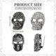 thumbnail image 2 of 4 broches para mujer con forma de cabeza o pecho, de aleación, con calaveras y diamantes de imitación. Broches con insignia de calaveras negras y platino., 2 of 5