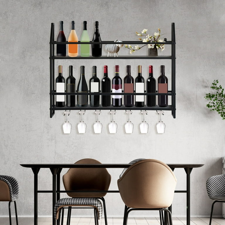Narrow wall 2025 mounted wine rack
