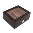 thumbnail image 4 of Humidificador de puros de madera con tapa transparente, humidor de escritorio para 50 puros con higrómetro para novios y padres., 4 of 14