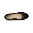thumbnail image 4 of BLISSFUL STEP Women's Lace Mesh Embroidery Round Toe Slip on Ballet Flat Black 10, 4 of 7