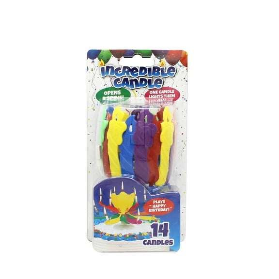 Best Party Ever Incredible Multi-Color Birthday Candle, 14 Pieces, 3.5 Inches Wide