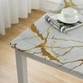 thumbnail image 5 of Acheng Marble Gold Veining Neoclassicism Square Tablecloth Full Width Single-Sided Printing 100% Polyester Fiber 46*46, 5 of 8