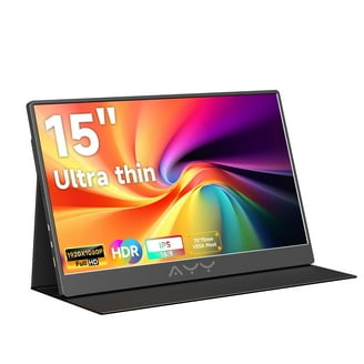 LAEFLAEK 15.6 Inch HD IPS Monitor, Portable Screen for Laptops