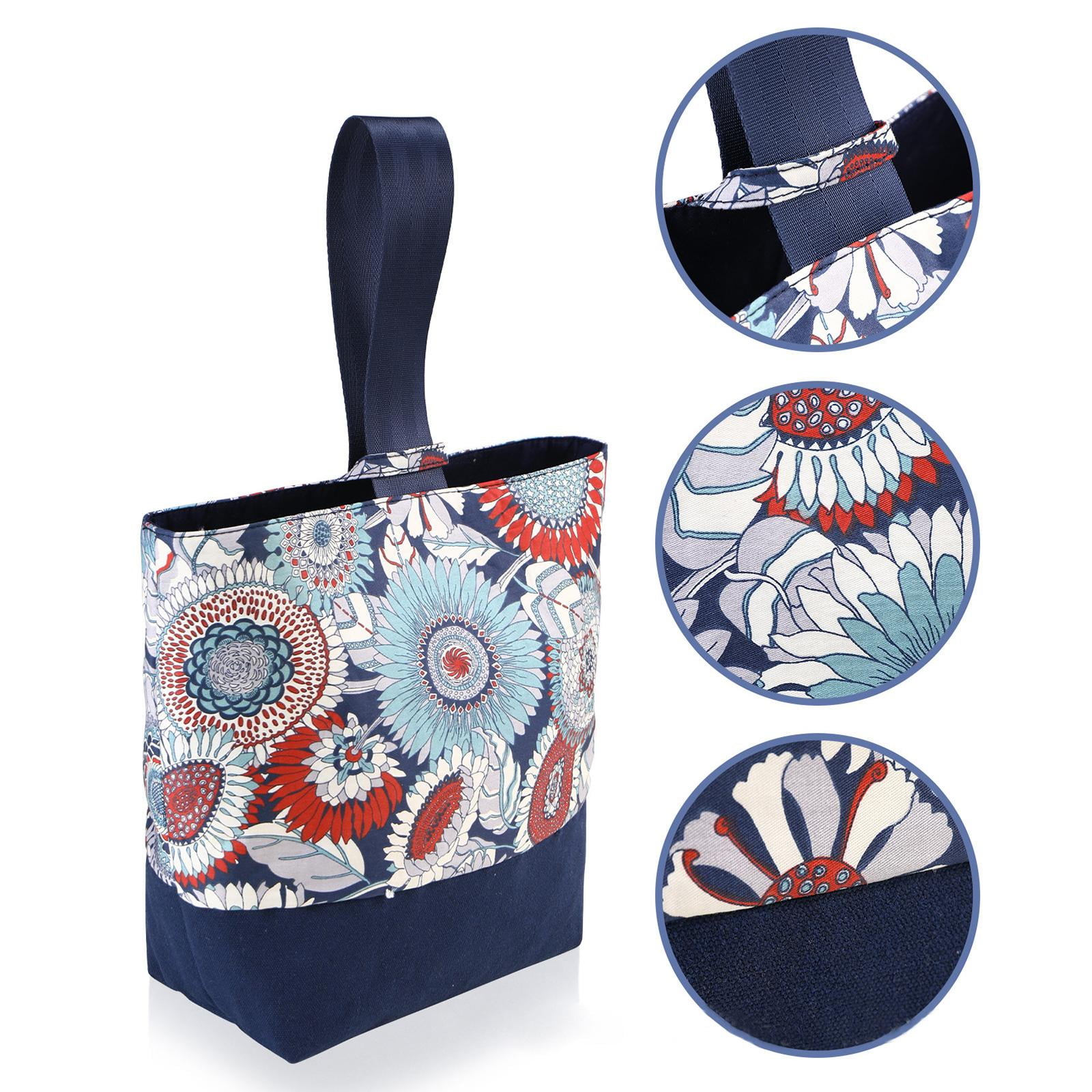 amagogo Yarn Bag for Crocheting Storage Drum Stylish Portable Yarn Organizer Knitting Tote Bag for Household Travel Knitting Supplies