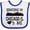 White and Royal, variant on Inktastic Chicago Illinois Someone Loves Me Skyline Boys or Girls Baby Bib