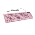 thumbnail image 1 of Clavier de Jeu 104 Touches, Clavier Vintage pour Machine à Écrire avec Touches Rondes Punk, Claviers Multimédias Filaires avec Rétroéclairage pour PC Portable, 1 of 7