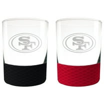 San Francisco 49ers 14oz. Commissioner Rocks Glass Two-Piece Set
